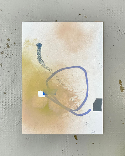 Microsoft Paint 1 | Inkjet printing, acrylic spray paint, and graphite on cotton paper | 42 x 30 cm
