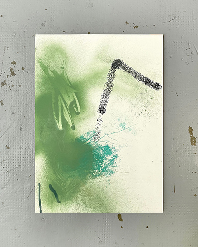Microsoft Paint 1 | Inkjet printing, acrylic spray paint, and graphite on cotton paper | 42 x 30 cm
