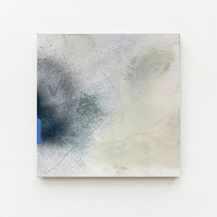 Estudi 1, 2022 | Acrylic paint, acrylic spray, soft pastel, oil pastel and charcoal on plywood | 40 x 40cm