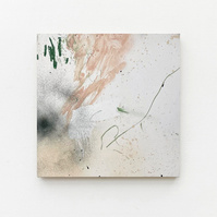 Estudi 5, 2022 | Acrylic paint, acrylic spray, soft pastel, oil pastel and charcoal on plywood | 40 x 40cm