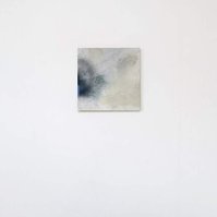 Alejandro Javaloyas - Estudi 1, 2022 | Acrylic paint, acrylic spray, soft pastel, oil pastel and charcoal on plywood | 40 x 40cm