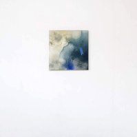 Alejandro Javaloyas - Estudi 2, 2022 | Acrylic paint, acrylic spray, soft pastel, oil pastel and charcoal on plywood | 40 x 40cm
