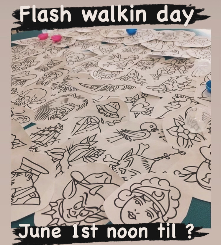 traditional tattoo flash walk-in day Urge # tattoos , penticton BC okanagan
