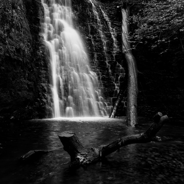 Falling Foss waterfall in the North Yorkshire Moors. A photograph by Tim Pearson.