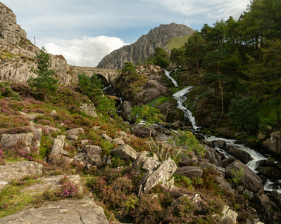 The Ogwen and Idwal falls at Port Pen y Benglog, Wales. A photograph by Tim Pearson.