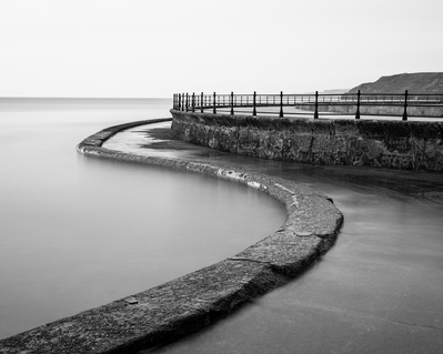 High tide at the old Scarborough South Bay lido. A long exposure photograph by Tim Pearson.