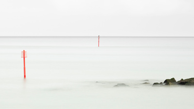 A minimalist seascape at Skinningrove, North Yorkshire. A photograph by Tim Pearson