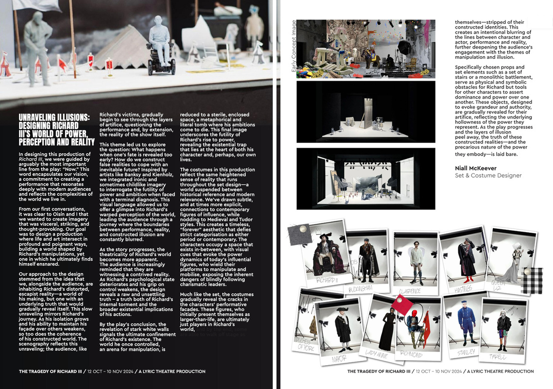 Programme design note for The Tragedy of Richard III