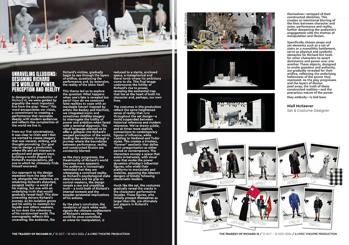 Programme design note for The Tragedy of Richard III
