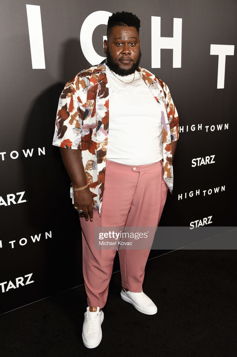 Actor Atkins Estimond, styled by Atlanta Fashion Wardrobe Stylist Fatiyha Johnson, for his Season 2 Hightown premiere
