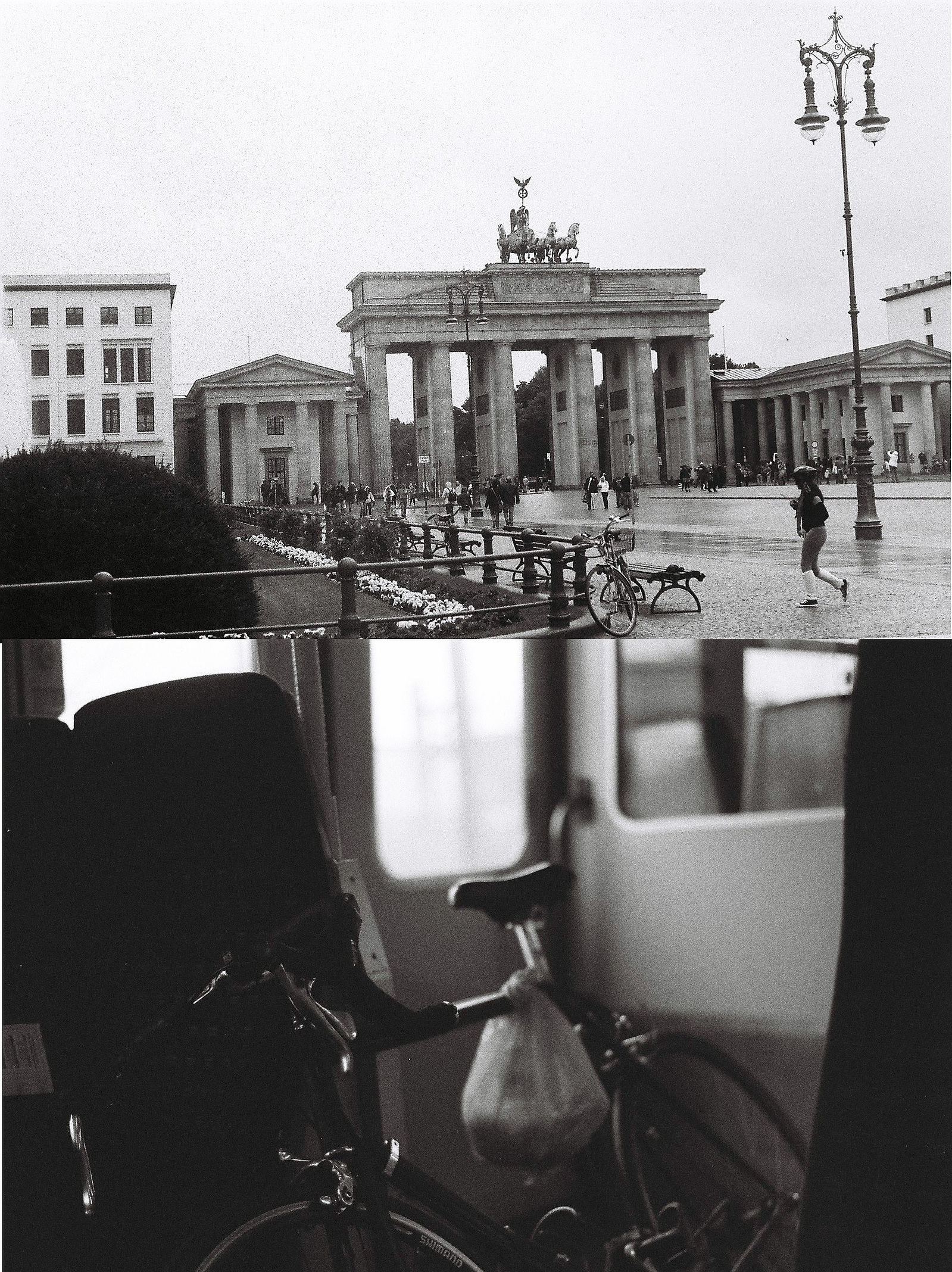 Berlin and a bicycle on a London train.
