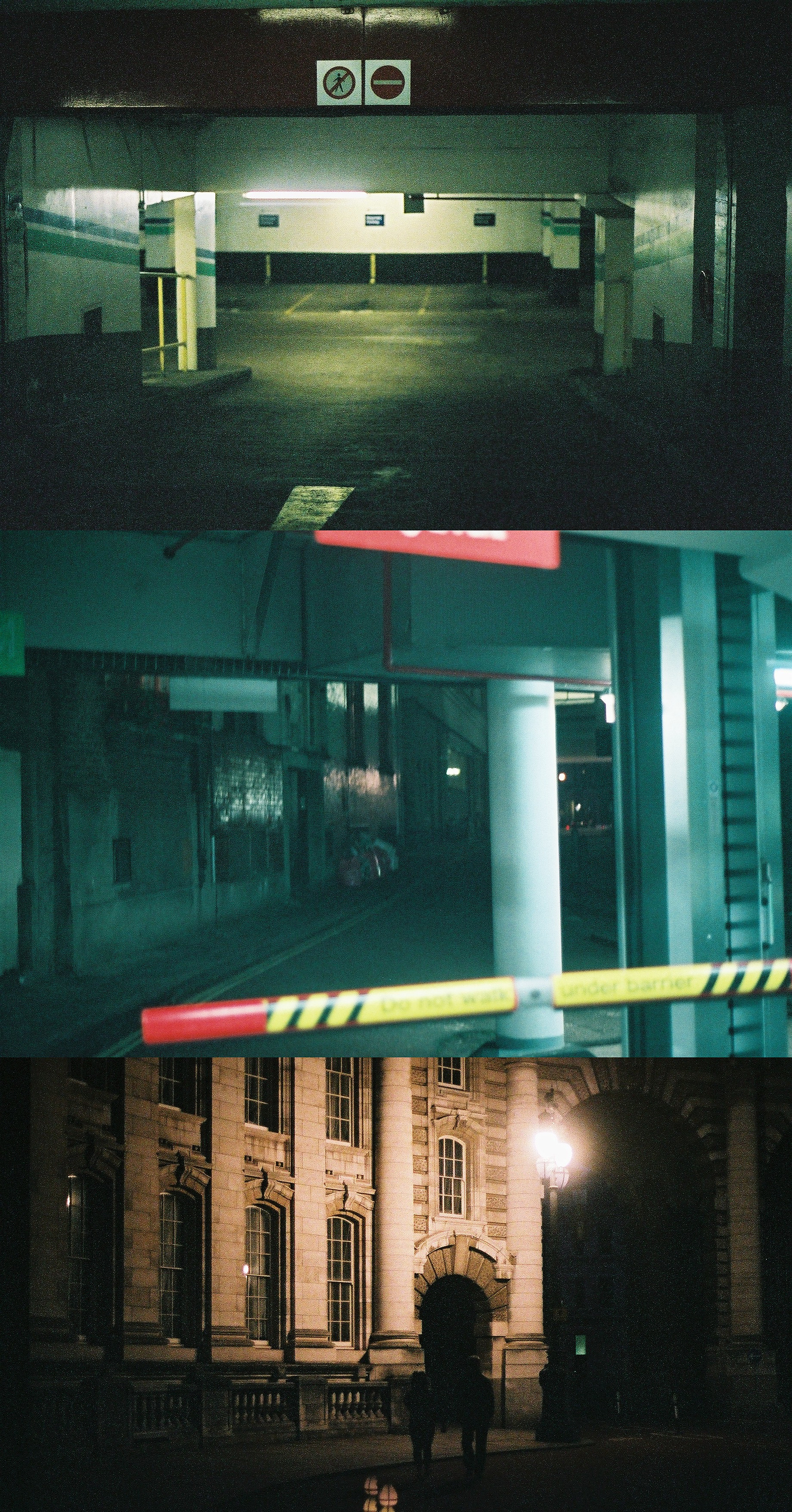Underground car park.