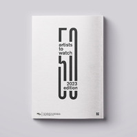 The cover of the magazine, 50 artists to watch in 2023