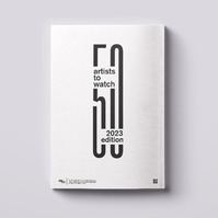 The cover of the magazine, 50 artists to watch in 2023