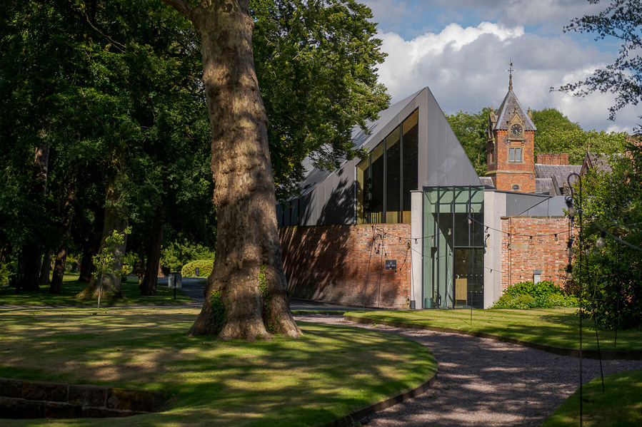 natural and authentic wedding photography, shot of wedding venue at low light