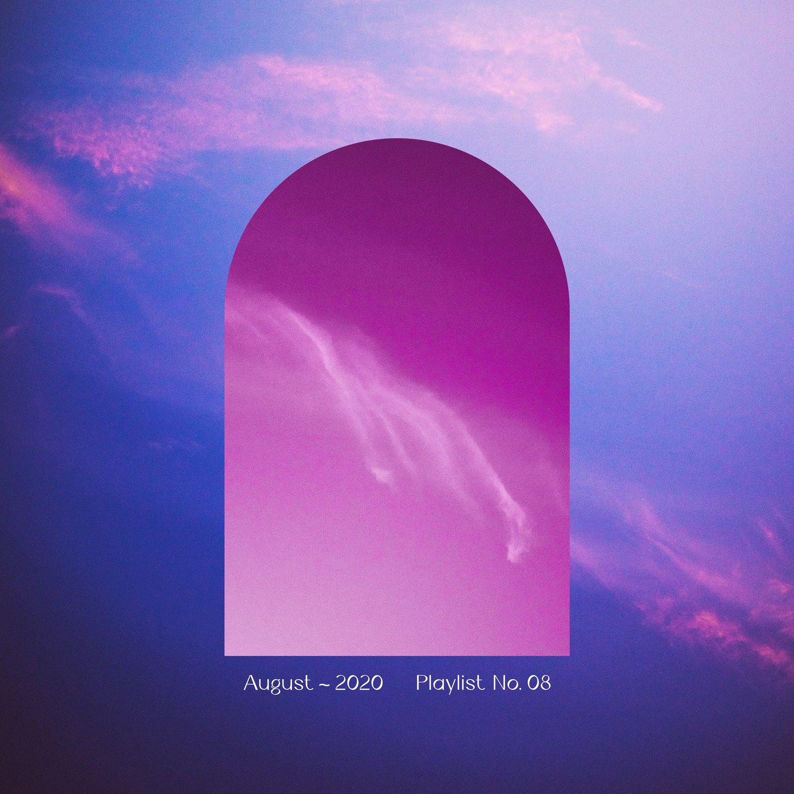 Cover design for August playlist.