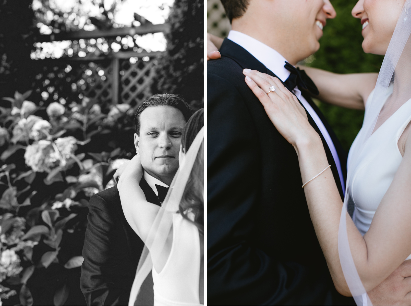 Classic black tie wedding with whimsical florals by Iris & Fig and planning by Eventful Moments. Breathtaking classic bridal details and decor with a view of the Seattle Sound and Downtown from The Admiral's House