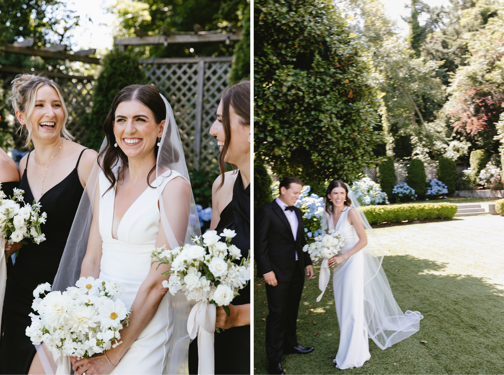 Classic black tie wedding with whimsical florals by Iris & Fig and planning by Eventful Moments. Breathtaking classic bridal details and decor with a view of the Seattle Sound and Downtown from The Admiral's House