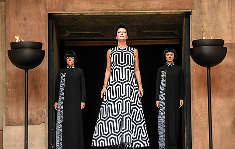 The Oresteia, Shakespeare&#x27;s Globe Theatre - set &amp; costume designer Hannah Clark