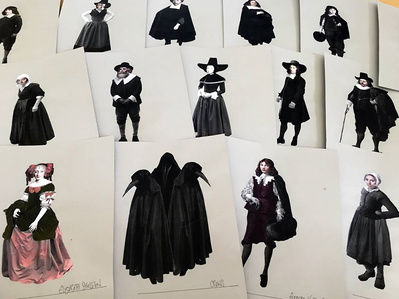 Eyam by Matt Hartley, Shakespeare&#x27;s Globe. Set and costume designer Hannah Clark