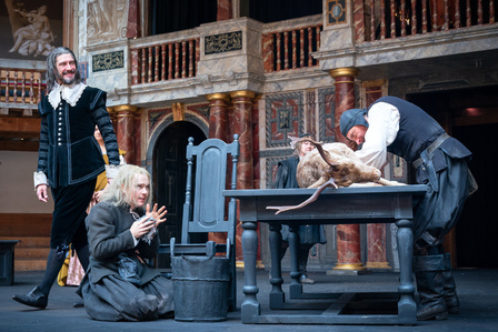 Eyam by Matt Hartley, Shakespeare&#x27;s Globe. Set and costume designer Hannah Clark