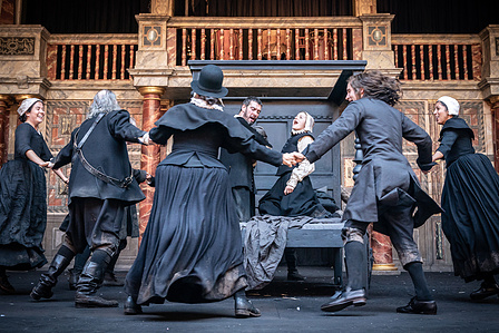 Eyam by Matt Hartley, Shakespeare&#x27;s Globe. Set and costume designer Hannah Clark