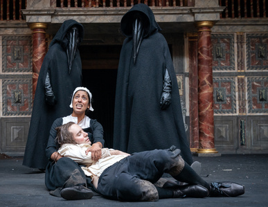 Eyam by Matt Hartley, Shakespeare&#x27;s Globe. Set and costume designer Hannah Clark