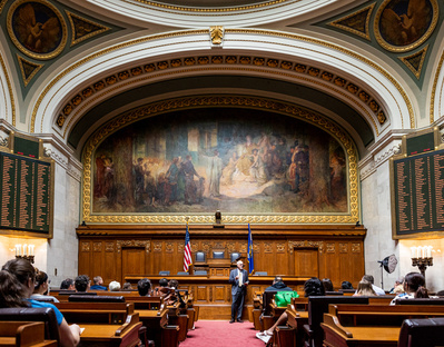 The The Assembly Chamber room in the State Capitol in Madison, WI. 