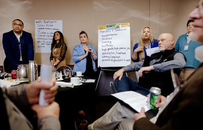 At a conference there are always big pieces of paper to write ideas on. Small groups, big paper, ideas. This is that. 
