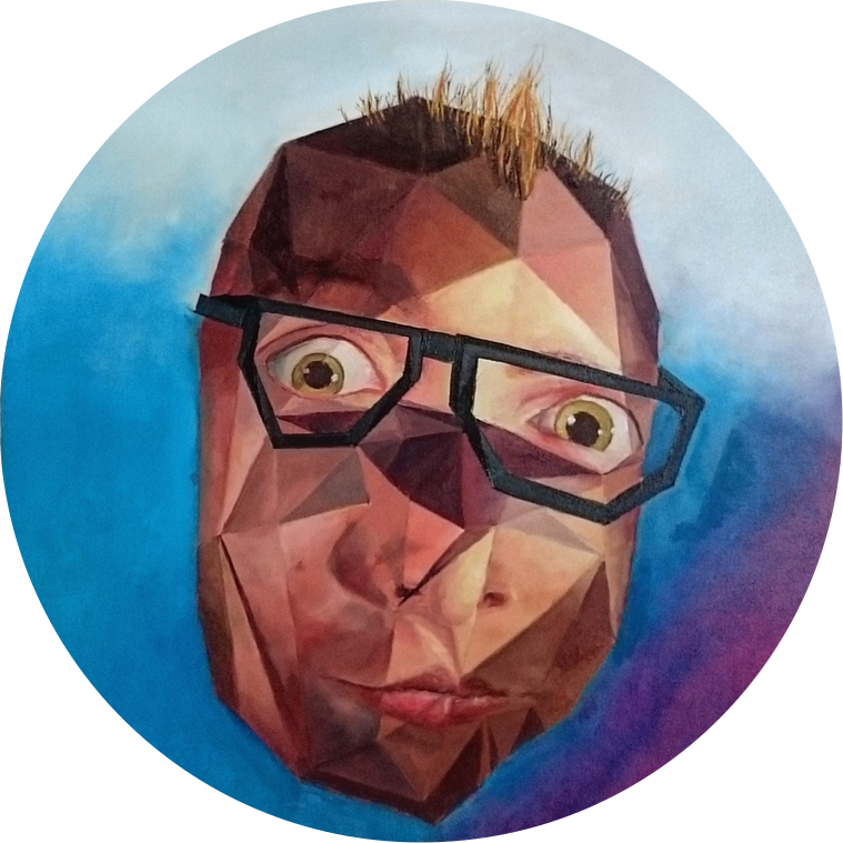 Self portrait of artist Brian Beams
