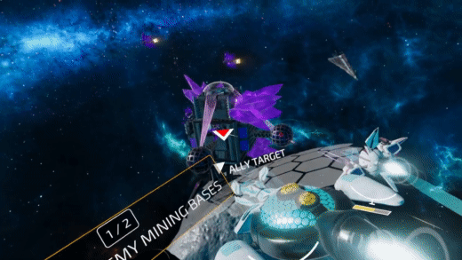 To complete a level, players had to destroy all enemy bases before advancing through a warp gate to the next level.