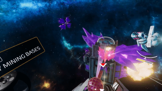 Using motion controls, you took control of two ships to take down enemy fighters.