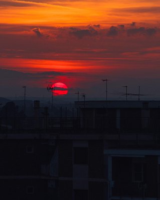 Red Sun landscape