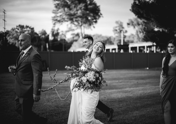 Beautiful Bride gleaming after marrying the love of her life. 