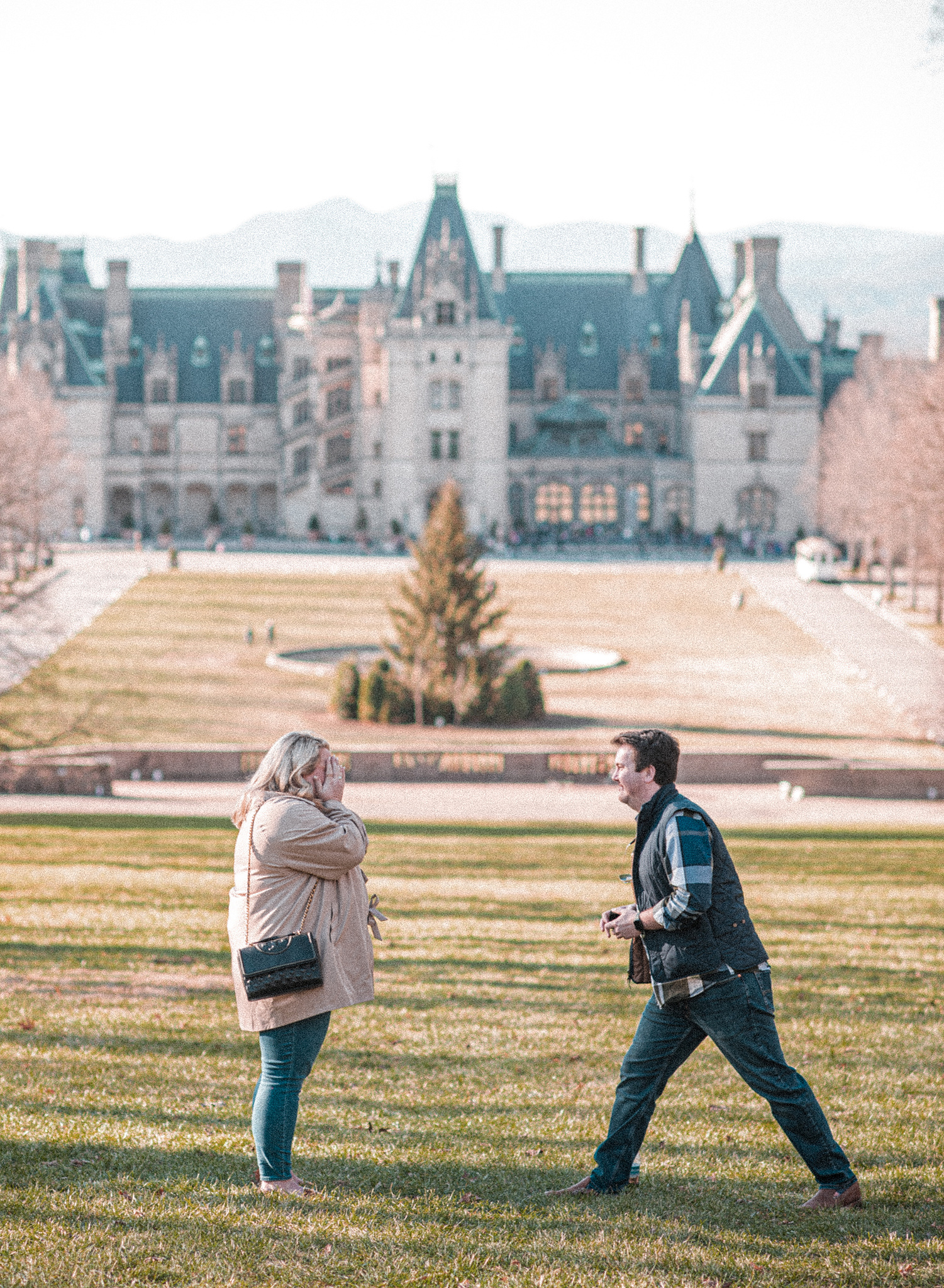 A proposal on the High Lawn at the Biltmore Estate in Asheville, NC
