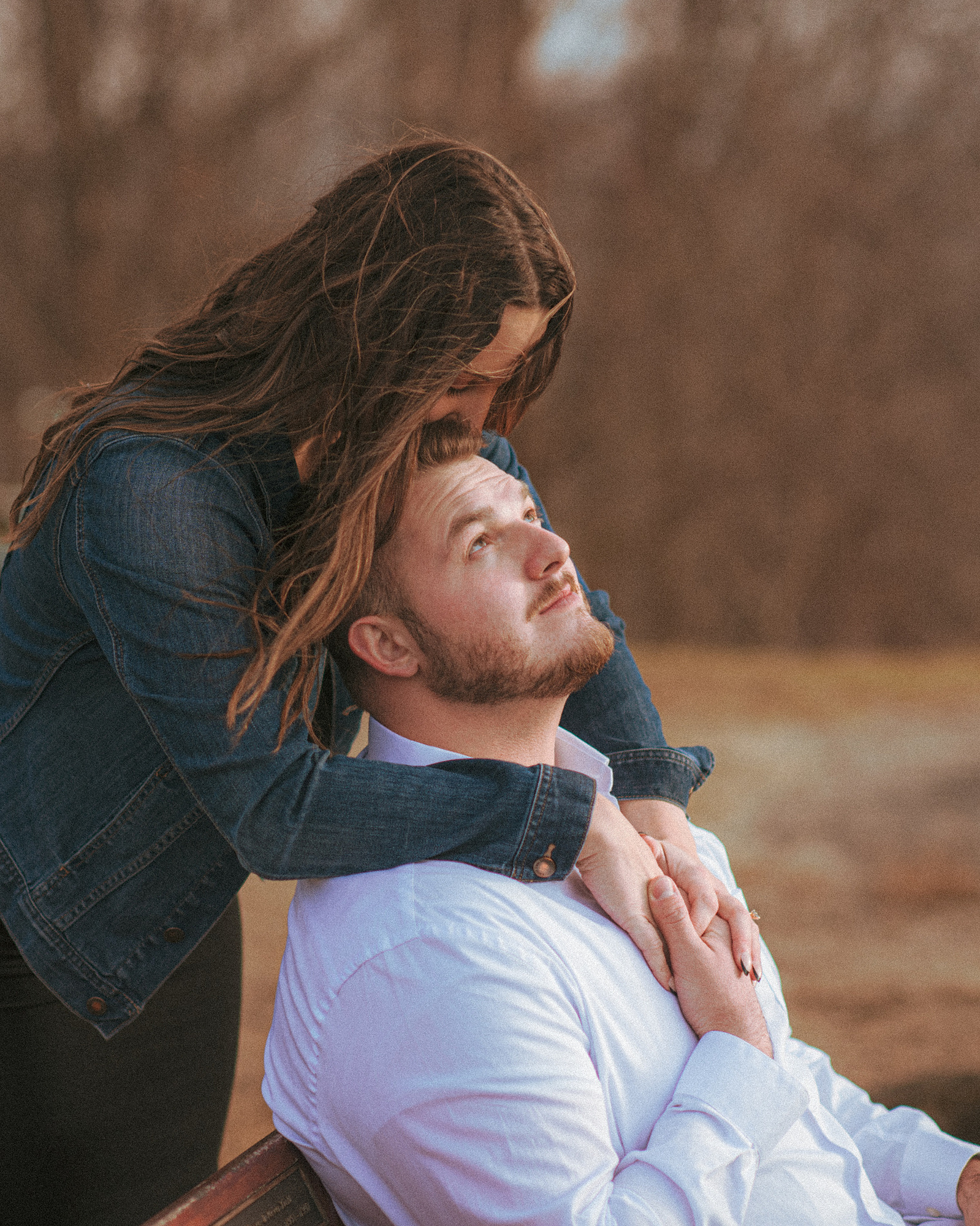 A winter engagement photography session in Hendersonville, NC just outside of Asheville 