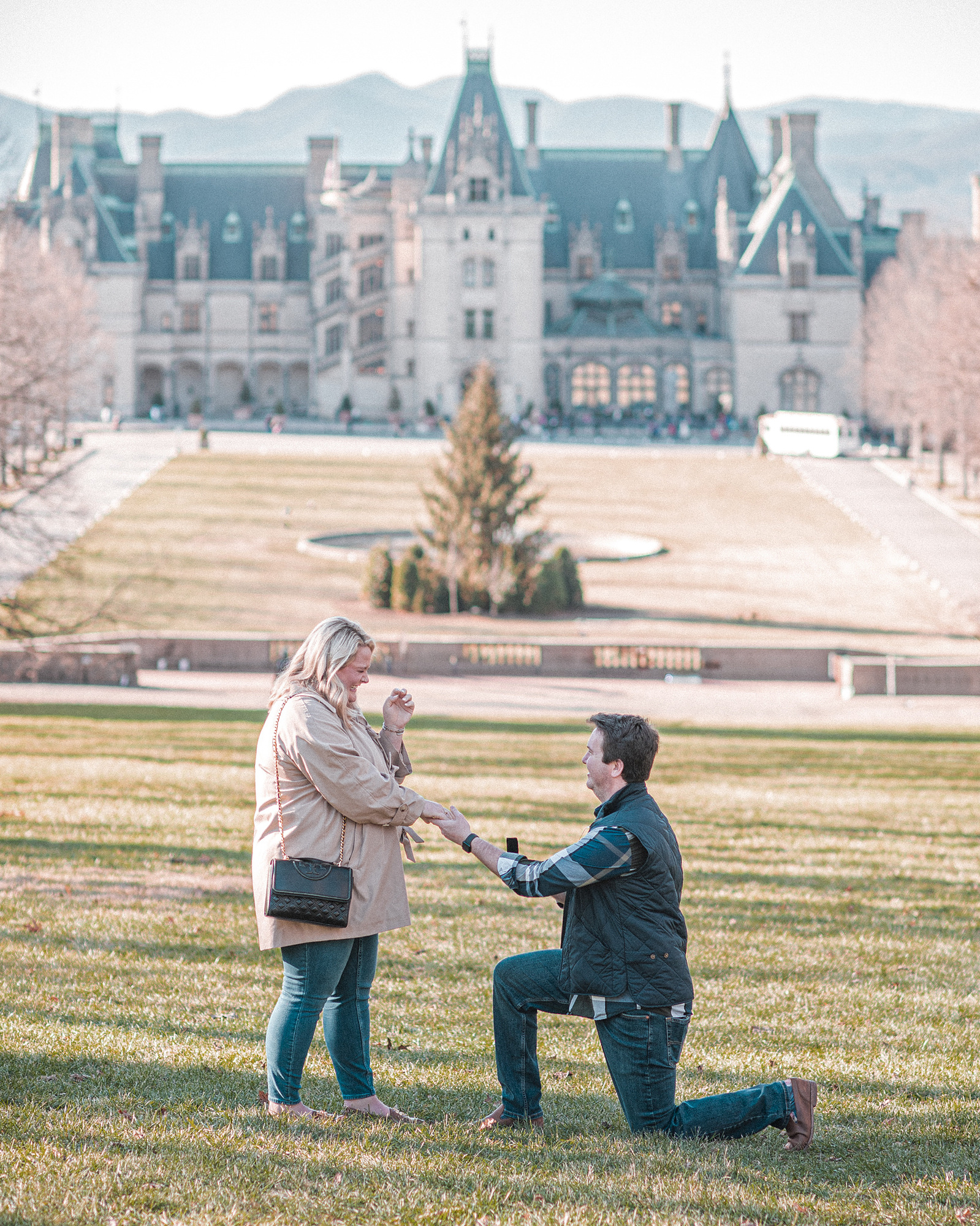 A proposal on the High Lawn at the Biltmore Estate in Asheville, NC