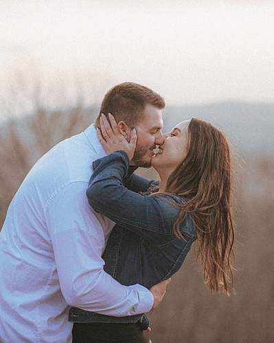 Asheville Engagement Photography Session at Jump Off Rock in Hendersonville, NC