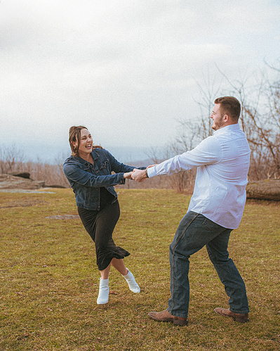 Asheville Engagement Photography Session at Jump Off Rock in Hendersonville, NC