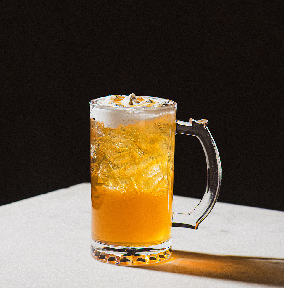 Butter beer cocktail at Pillar Bar in Asheville, NC