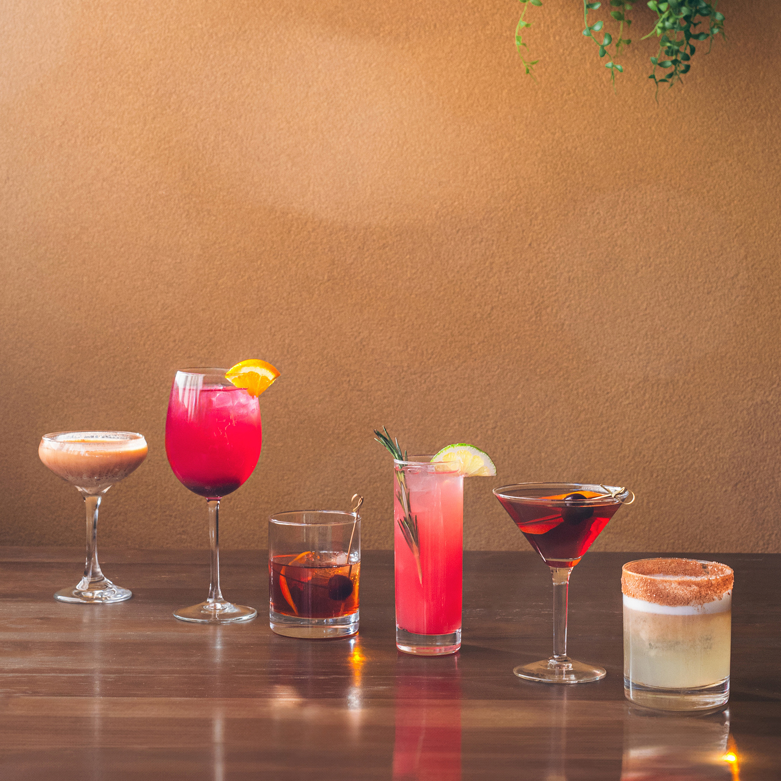 A photograph of the cocktails at Vinnie's in South Asheville