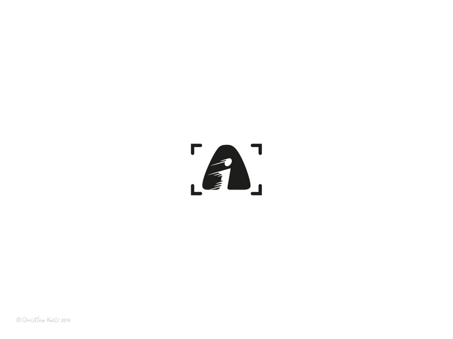 Mark as part of a logo design for Action Images by Andreas Iacovou, a sports photographer, with his initials A and I interacting to resemble a runner with speed lines.