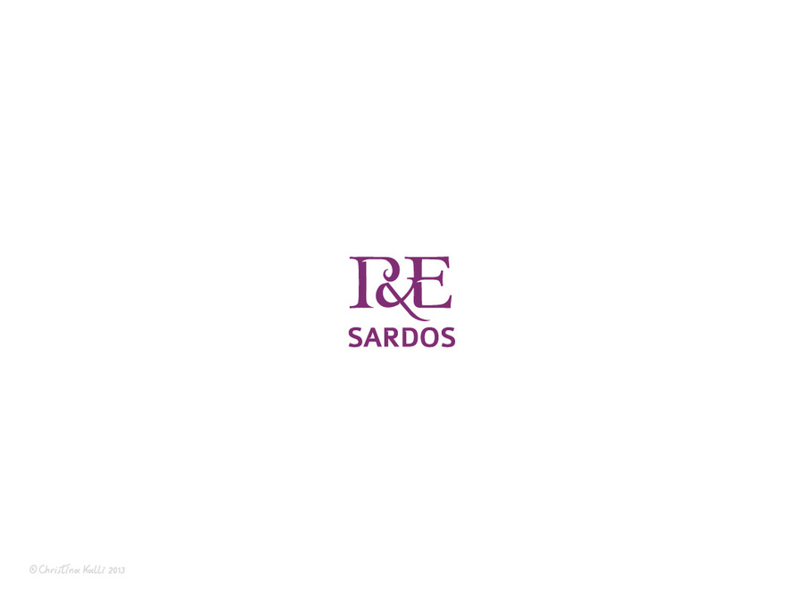 A monogram of the initials P and E as a logotype for P&E Sardos, a business consulting company.