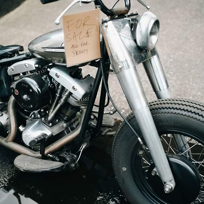 Harley Davidson Shovelhead engine custom motorcycle build by Benny at Mutt Motorcycles in Birmingham UK. Shot by Rob Senior