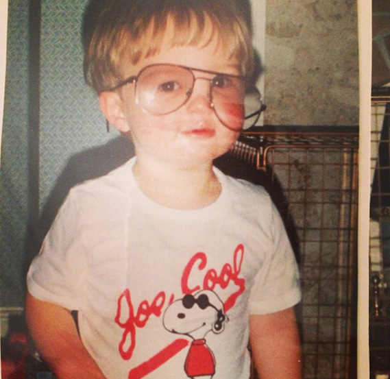 TODDLER WEARING GLASSES IN A JOE COOL T SHIRT