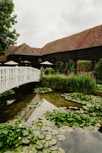 Wedding venue Winters Barns in Kent's lovely outdoor pond