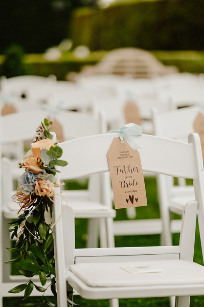 Outdoor ceremony chair details