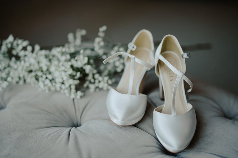 wedding shoes  in white