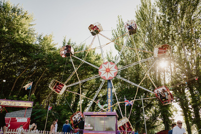 Spinning funfair ride at Marleybrook House funfair