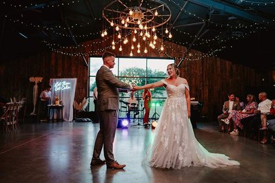 first dance in the new wooden barn at silchester farm